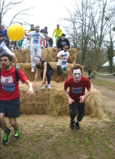 Premier obstacle - les bottes de paille