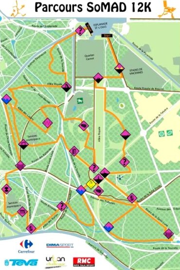 Le plan de la SoMad 12Km 2013 - www.so-mad.fr