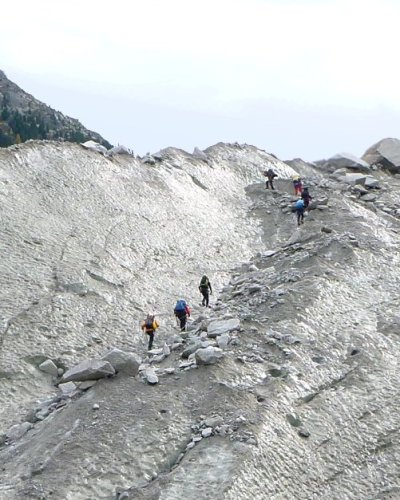 moulin mer de glace - cordée