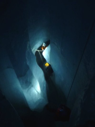 moulin mer de glace - progression speleo