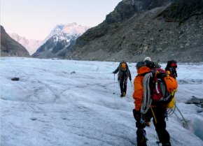 Spéléo dans la Mer de Glace