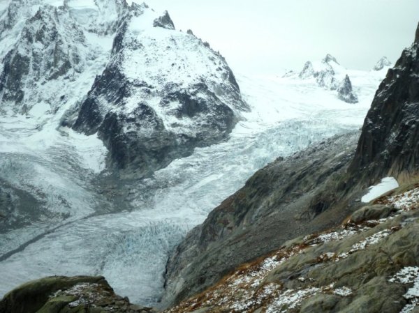 moulins mer de glace - le glacier