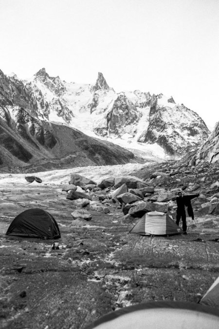 Mer de glace le retour - le bivouac