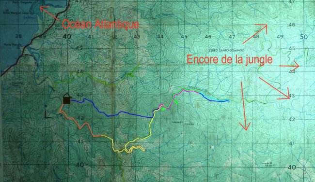 jungle panama - carte randonnee